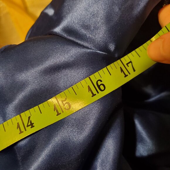 Vintage Royal Blue 80s Long Sleeve Lace A Line Prom Party Dress Women's Size 12 - Picture 4 of 15